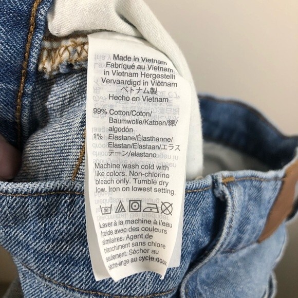 Madewell The Perfect Vintage Jean With Raw Hem Ripped Knee 25 - Picture 11 of 11